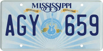MS license plate AGY659