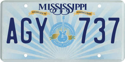 MS license plate AGY737
