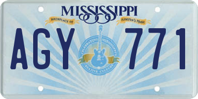 MS license plate AGY771