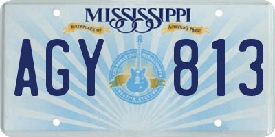 MS license plate AGY813