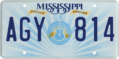 MS license plate AGY814