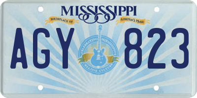 MS license plate AGY823