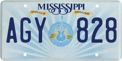 MS license plate AGY828
