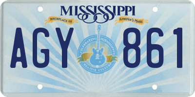 MS license plate AGY861