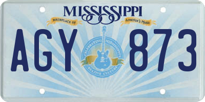 MS license plate AGY873