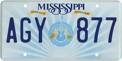 MS license plate AGY877