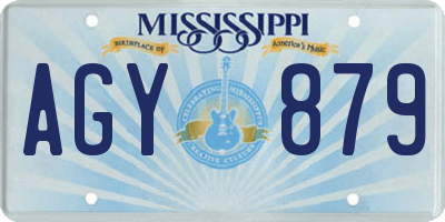 MS license plate AGY879