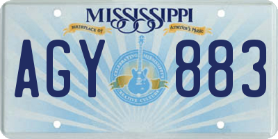 MS license plate AGY883
