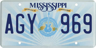 MS license plate AGY969