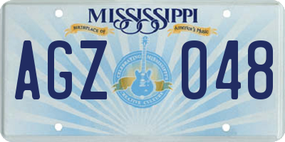 MS license plate AGZ048