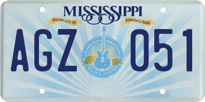 MS license plate AGZ051