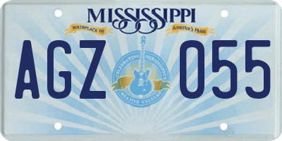 MS license plate AGZ055