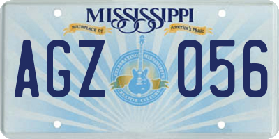 MS license plate AGZ056
