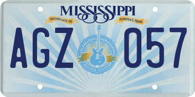 MS license plate AGZ057