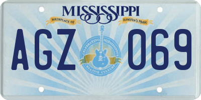 MS license plate AGZ069