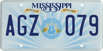 MS license plate AGZ079