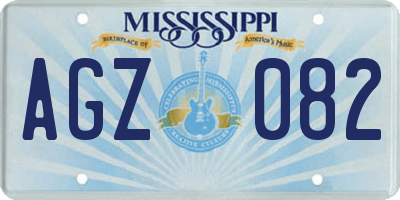 MS license plate AGZ082