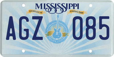 MS license plate AGZ085