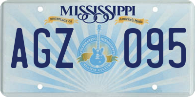 MS license plate AGZ095