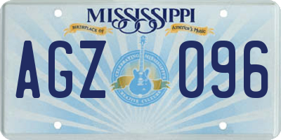 MS license plate AGZ096