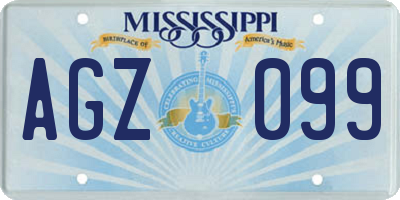 MS license plate AGZ099