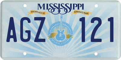MS license plate AGZ121
