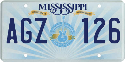 MS license plate AGZ126