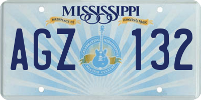 MS license plate AGZ132