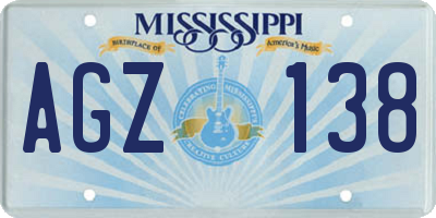 MS license plate AGZ138