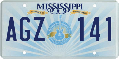 MS license plate AGZ141