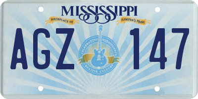 MS license plate AGZ147