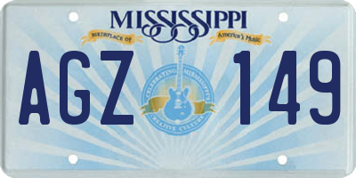 MS license plate AGZ149