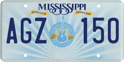 MS license plate AGZ150