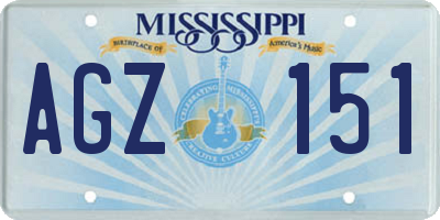 MS license plate AGZ151