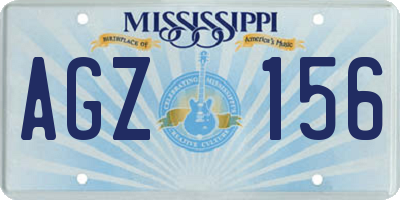 MS license plate AGZ156