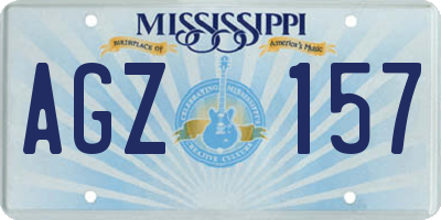 MS license plate AGZ157