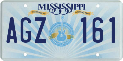 MS license plate AGZ161