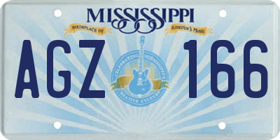 MS license plate AGZ166