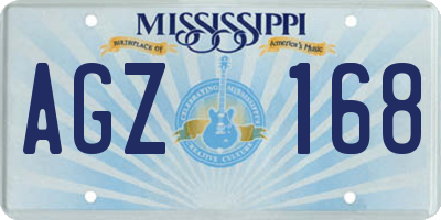 MS license plate AGZ168