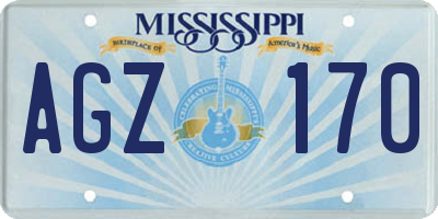 MS license plate AGZ170