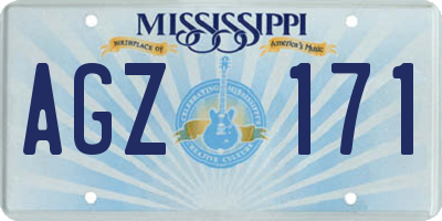 MS license plate AGZ171