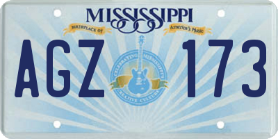 MS license plate AGZ173
