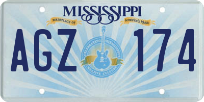 MS license plate AGZ174