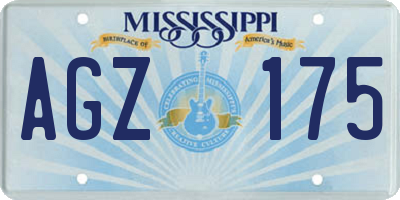 MS license plate AGZ175