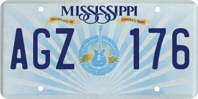 MS license plate AGZ176