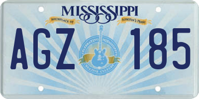 MS license plate AGZ185