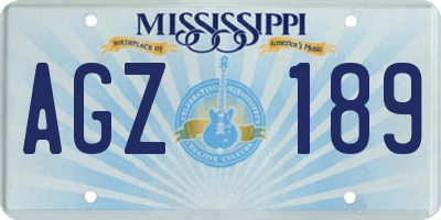 MS license plate AGZ189