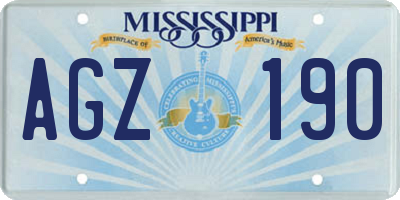 MS license plate AGZ190
