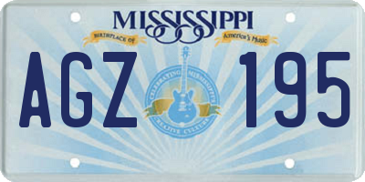 MS license plate AGZ195