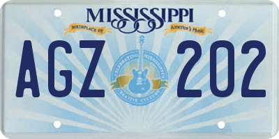 MS license plate AGZ202
